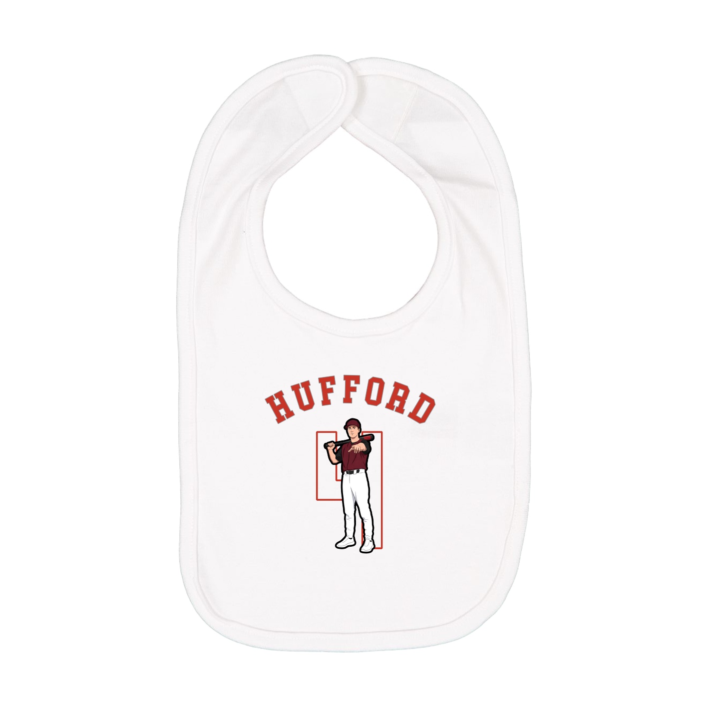 Infant Bib — Shirsey Arch in White