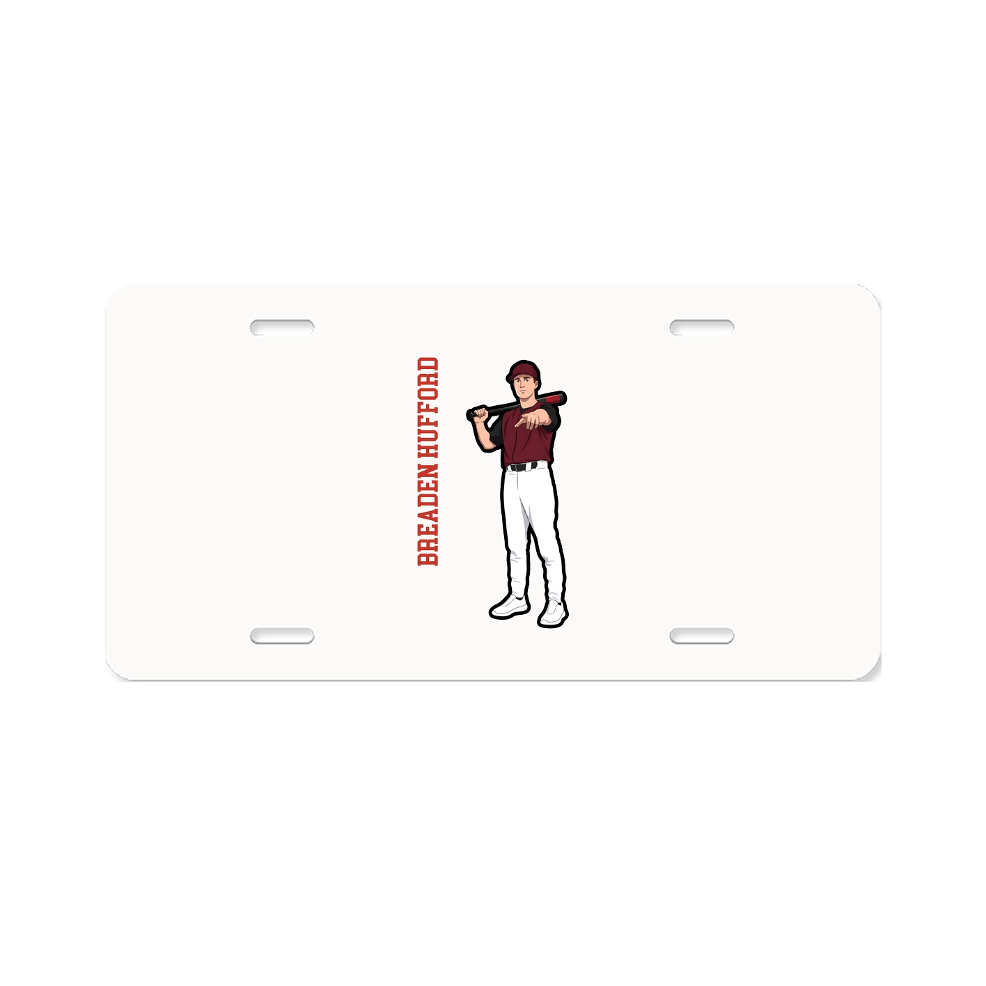 License Plate — Name Vertical in Classic