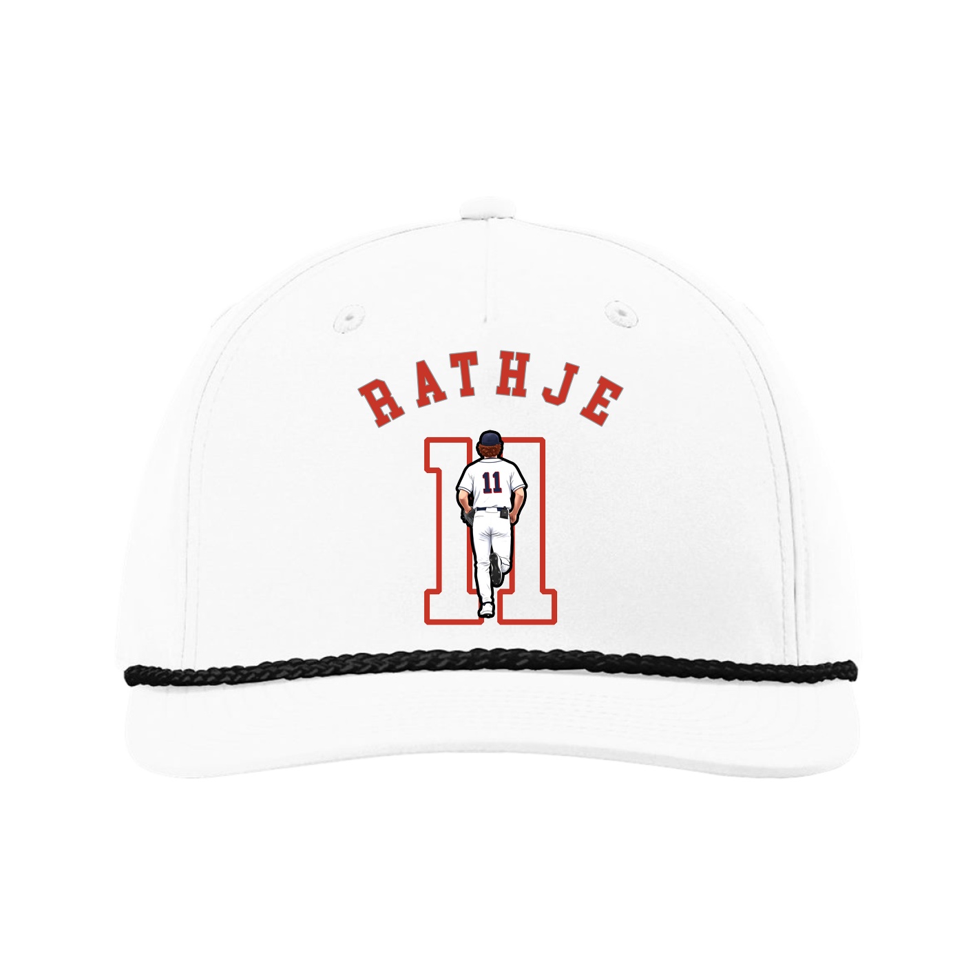 Five-Panel Classic Rope Cap — Shirsey Arch in White