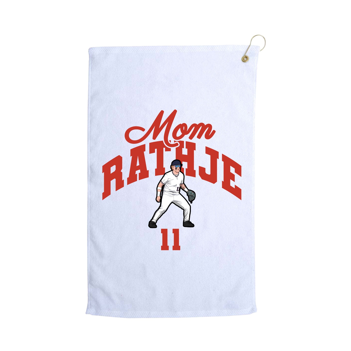 Golf Towel — Mothers Day Arch in White
