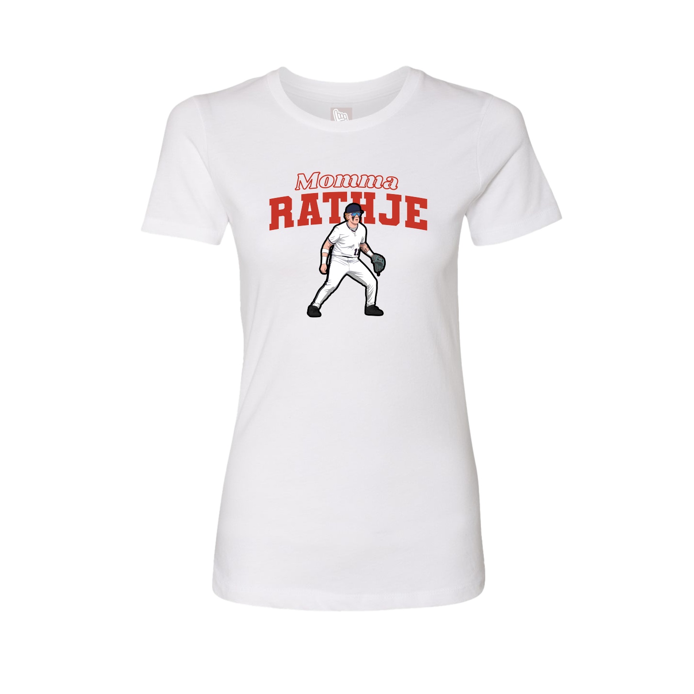 Womens Tee — Mothers Day Block in White