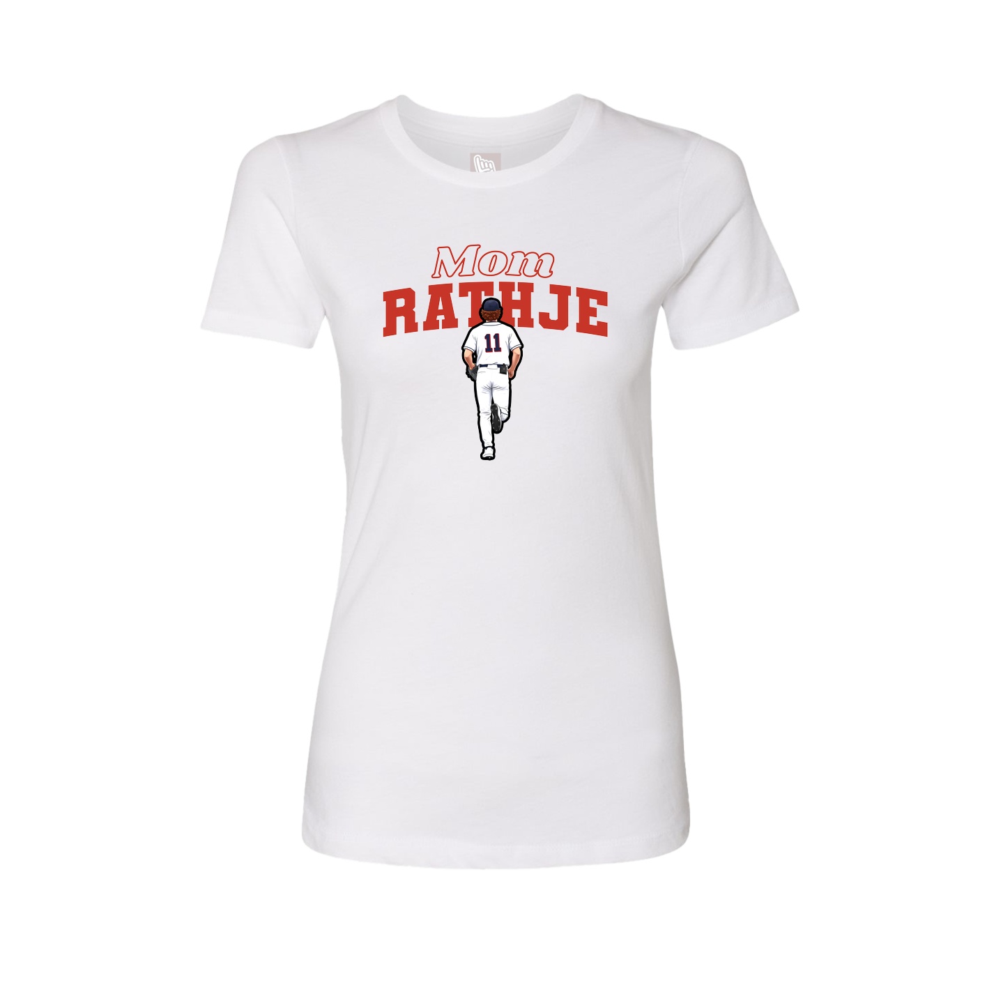 Womens Tee — Mothers Day Block in White