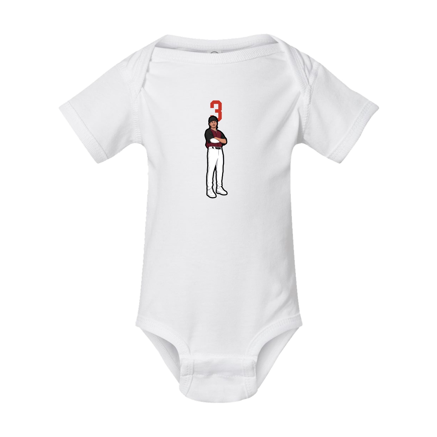 Baby Onesie — Number Top in White
