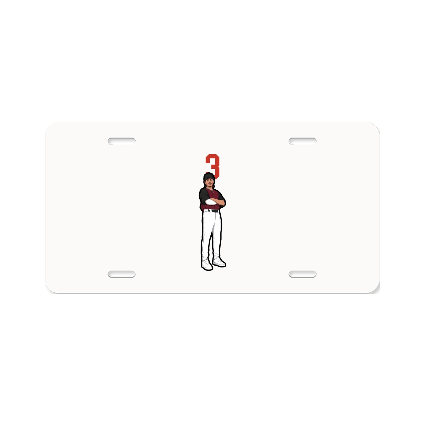License Plate — Number Top in Classic