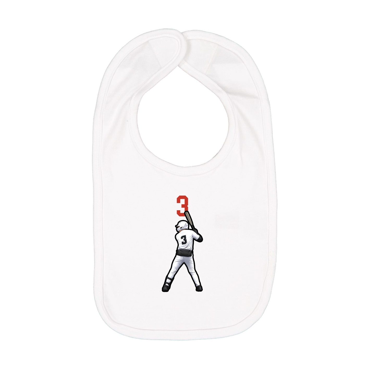 Infant Bib — Number Top in White