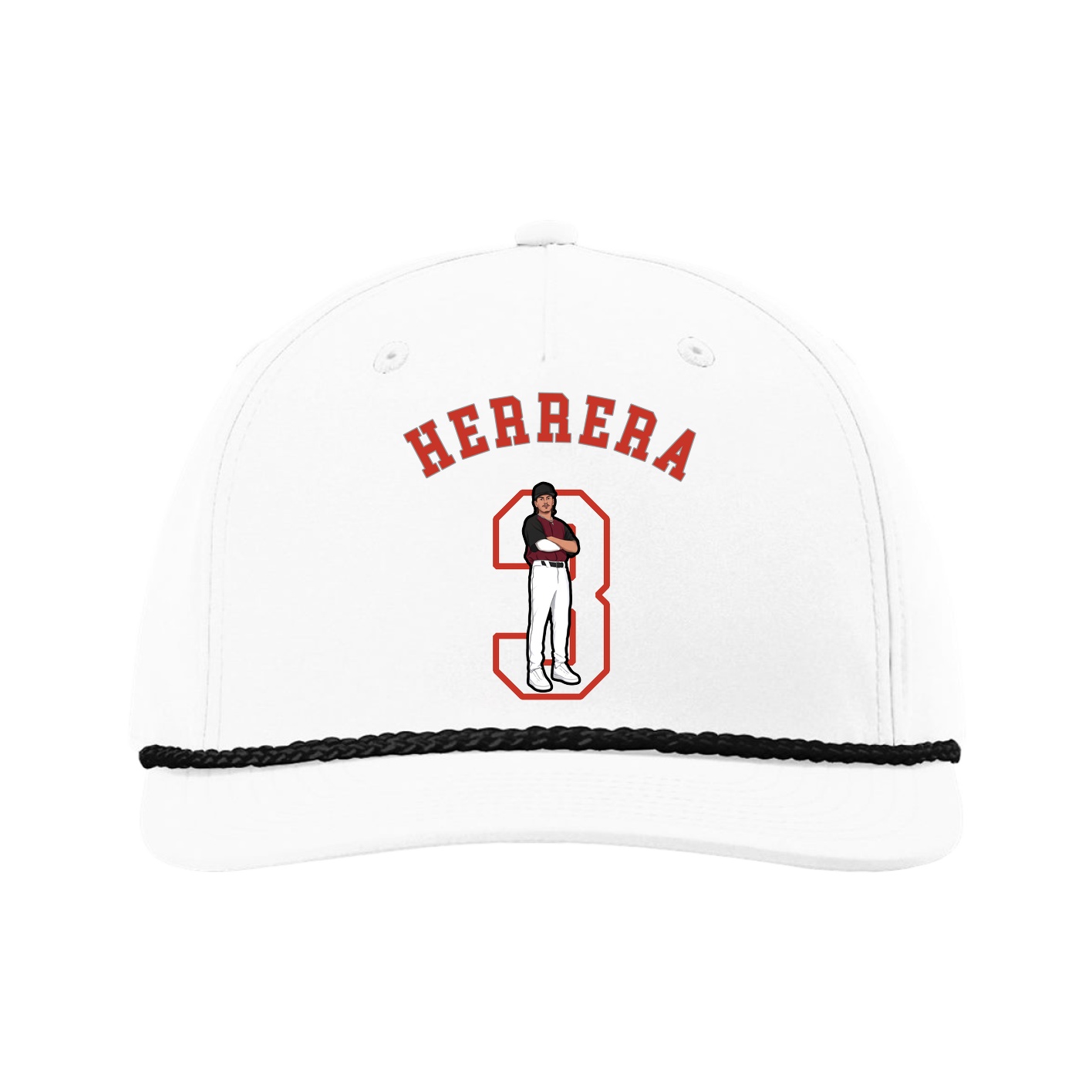Five-Panel Classic Rope Cap — Shirsey Arch in White