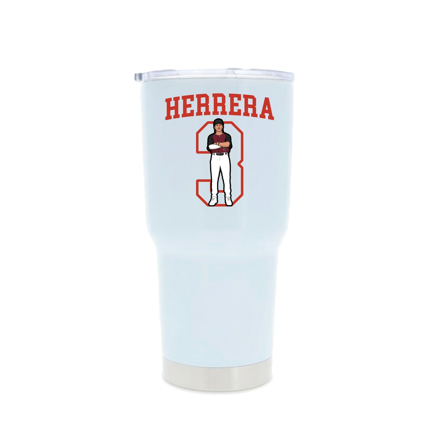 30oz Stainless Steel Tumbler — Shirsey in White