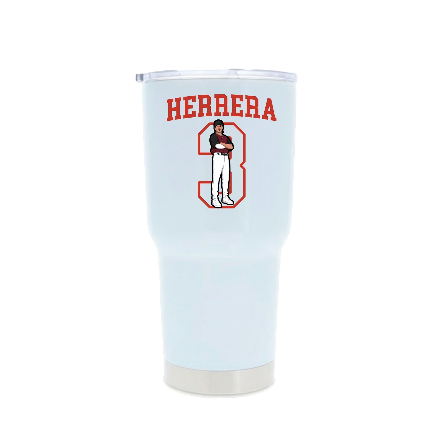 30oz Stainless Steel Tumbler — Shirsey in White