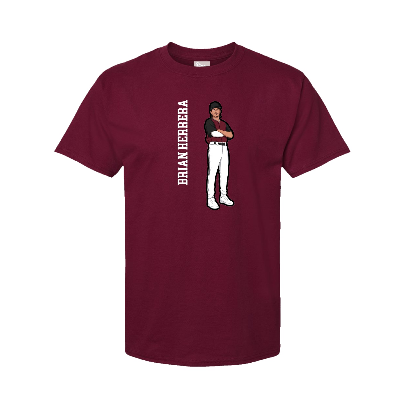 Tee — Name Vertical in Cardinal