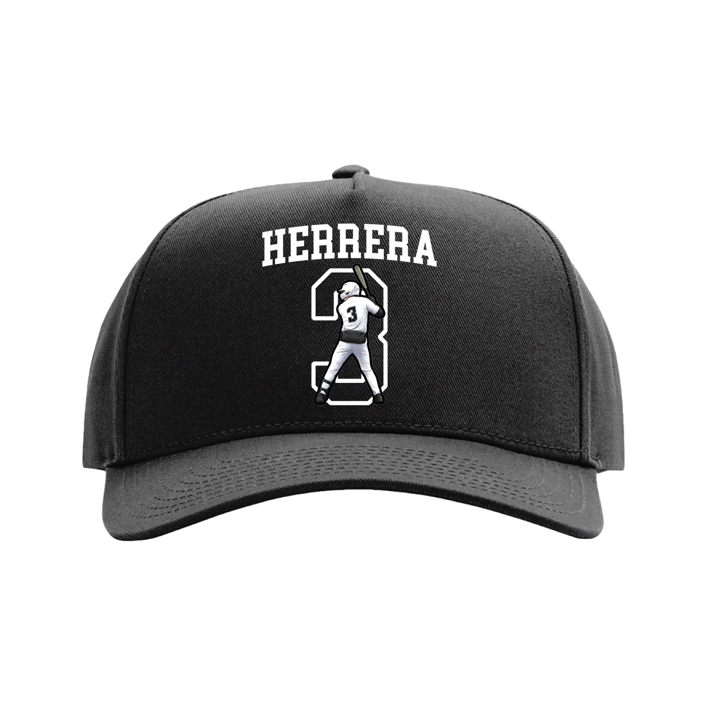 Full Fabric Five-Panel Champ Cap — Shirsey in Black