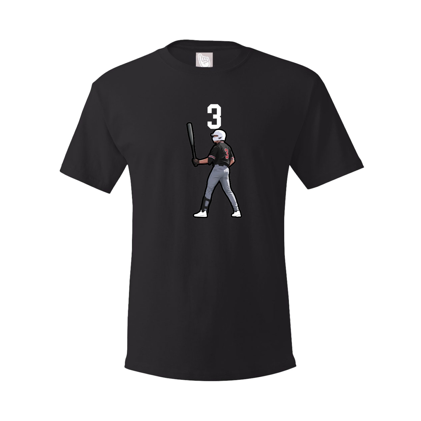 Youth Tee — Number Top in Black