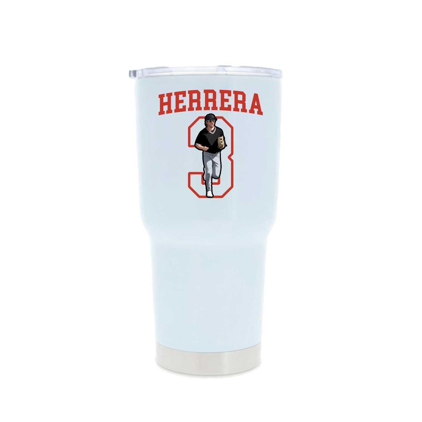30oz Stainless Steel Tumbler — Shirsey in White