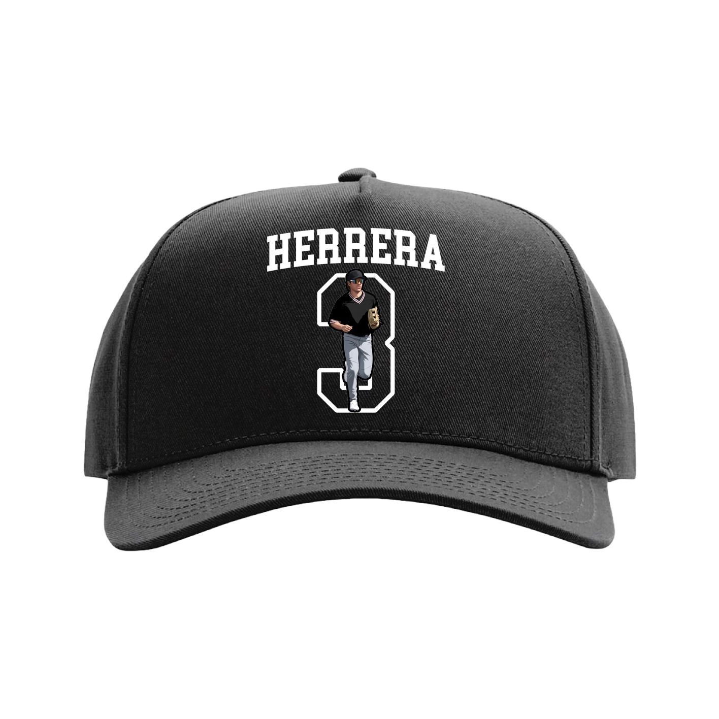 Full Fabric Five-Panel Champ Cap — Shirsey in Black