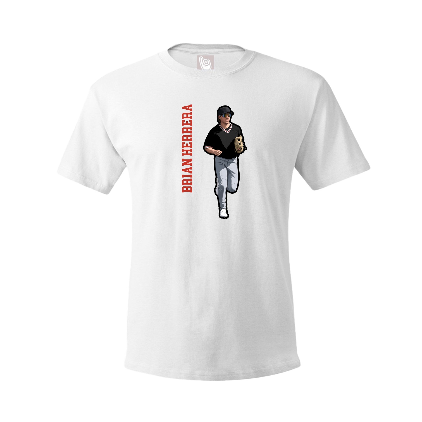 Youth Tee — Name Vertical in White