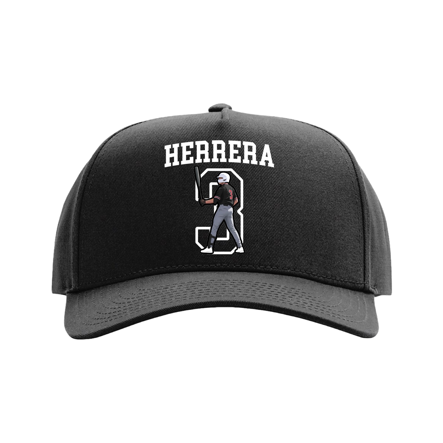 Full Fabric Five-Panel Champ Cap — Shirsey in Black