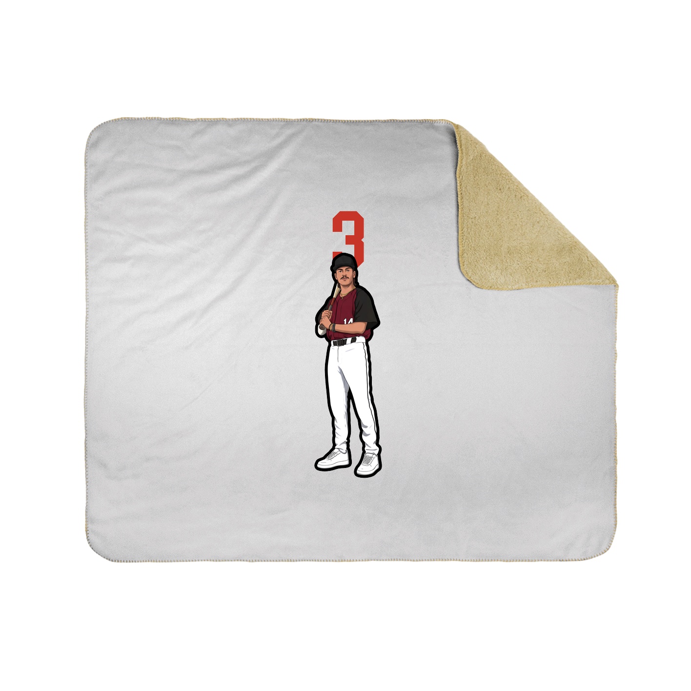 Throw Blanket — Number Top in White