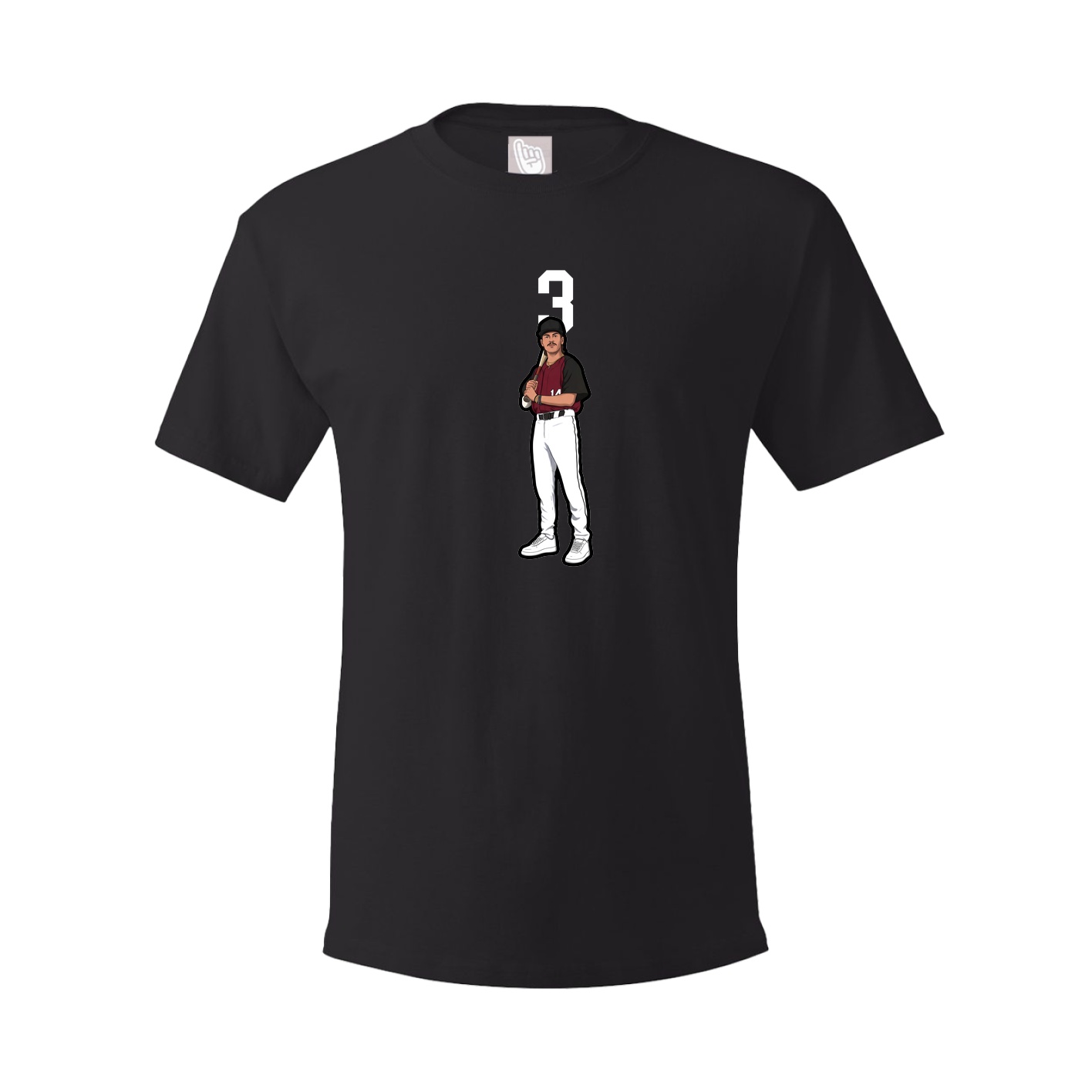 Youth Tee — Number Top in Black