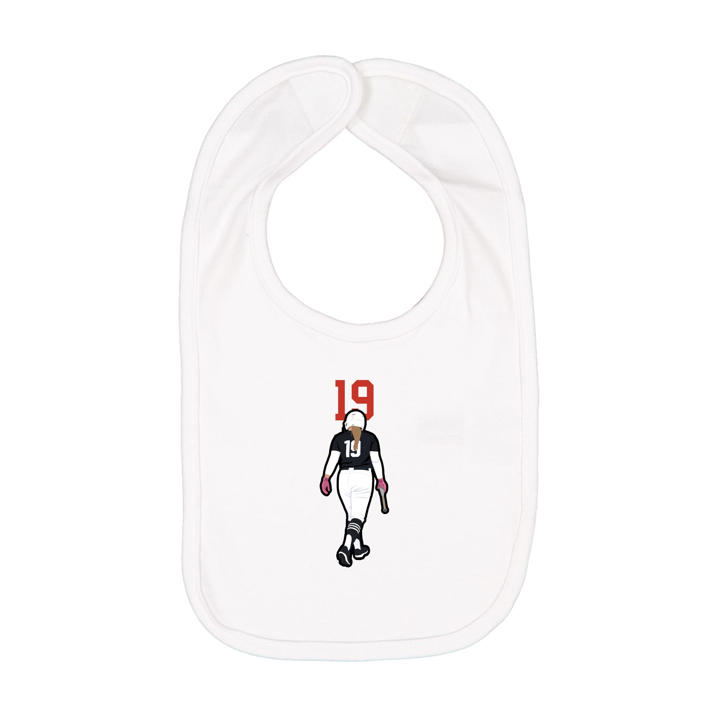 Infant Bib — Number Top in White