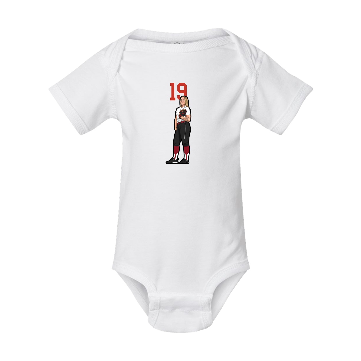 Baby Onesie — Number Top in White