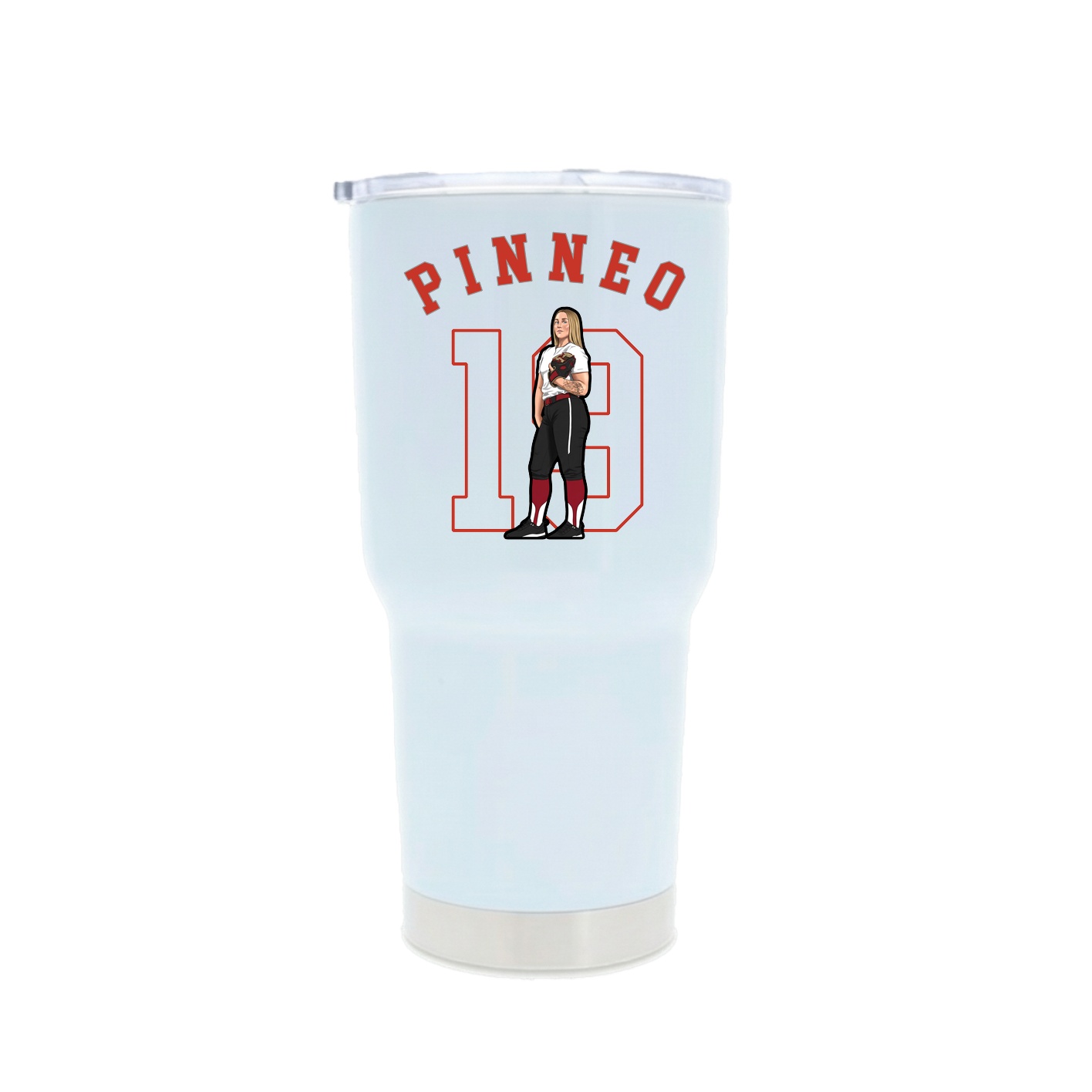 30oz Stainless Steel Tumbler — Shirsey Arch in White