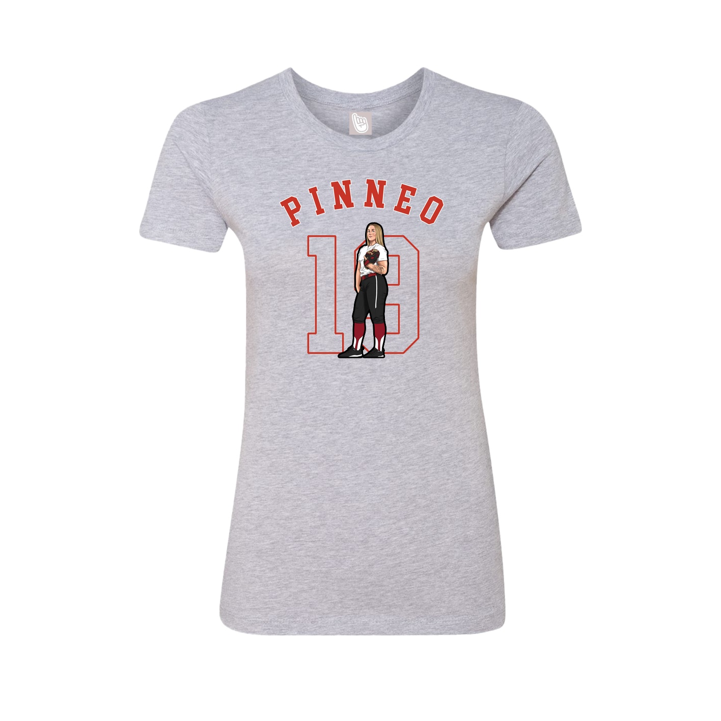 Fitted Women's Tee — Shirsey Arch in Grey