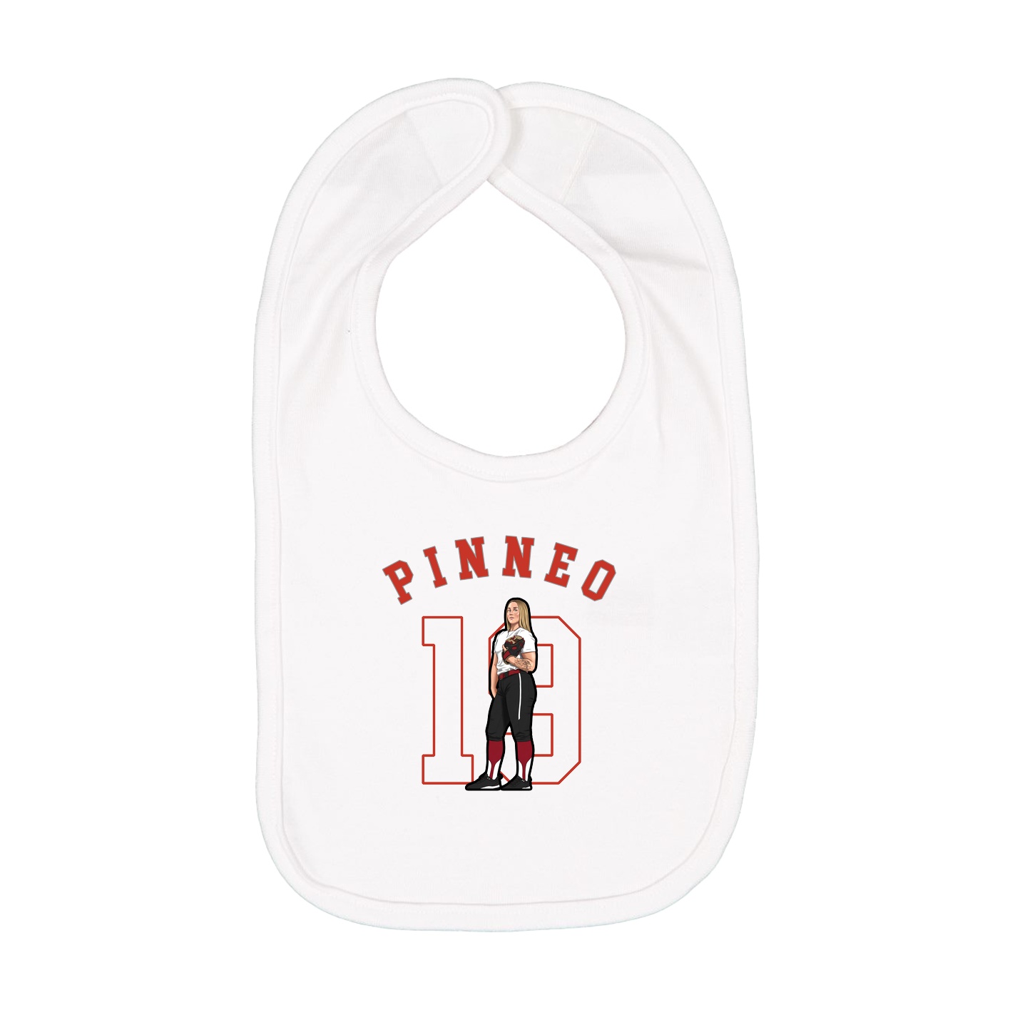 Infant Bib — Shirsey Arch in White