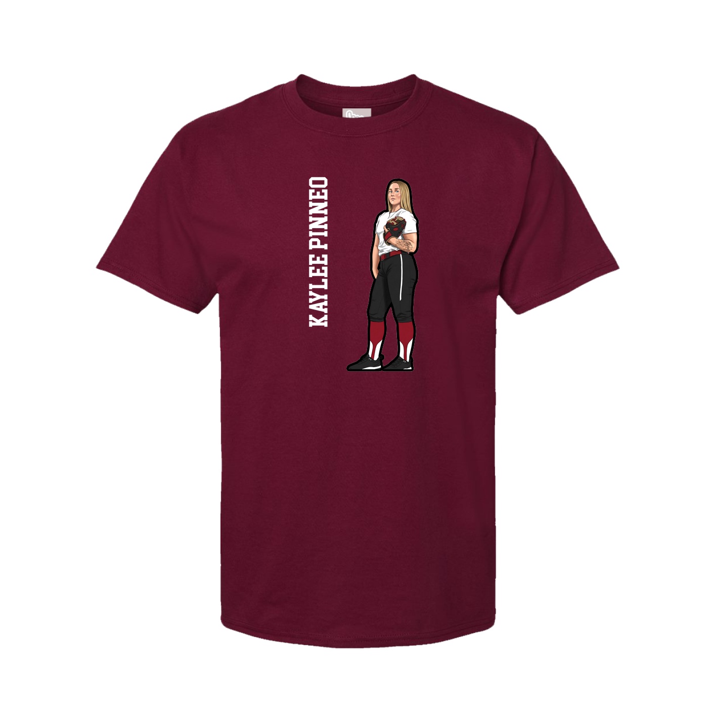 Tee — Name Vertical in Cardinal
