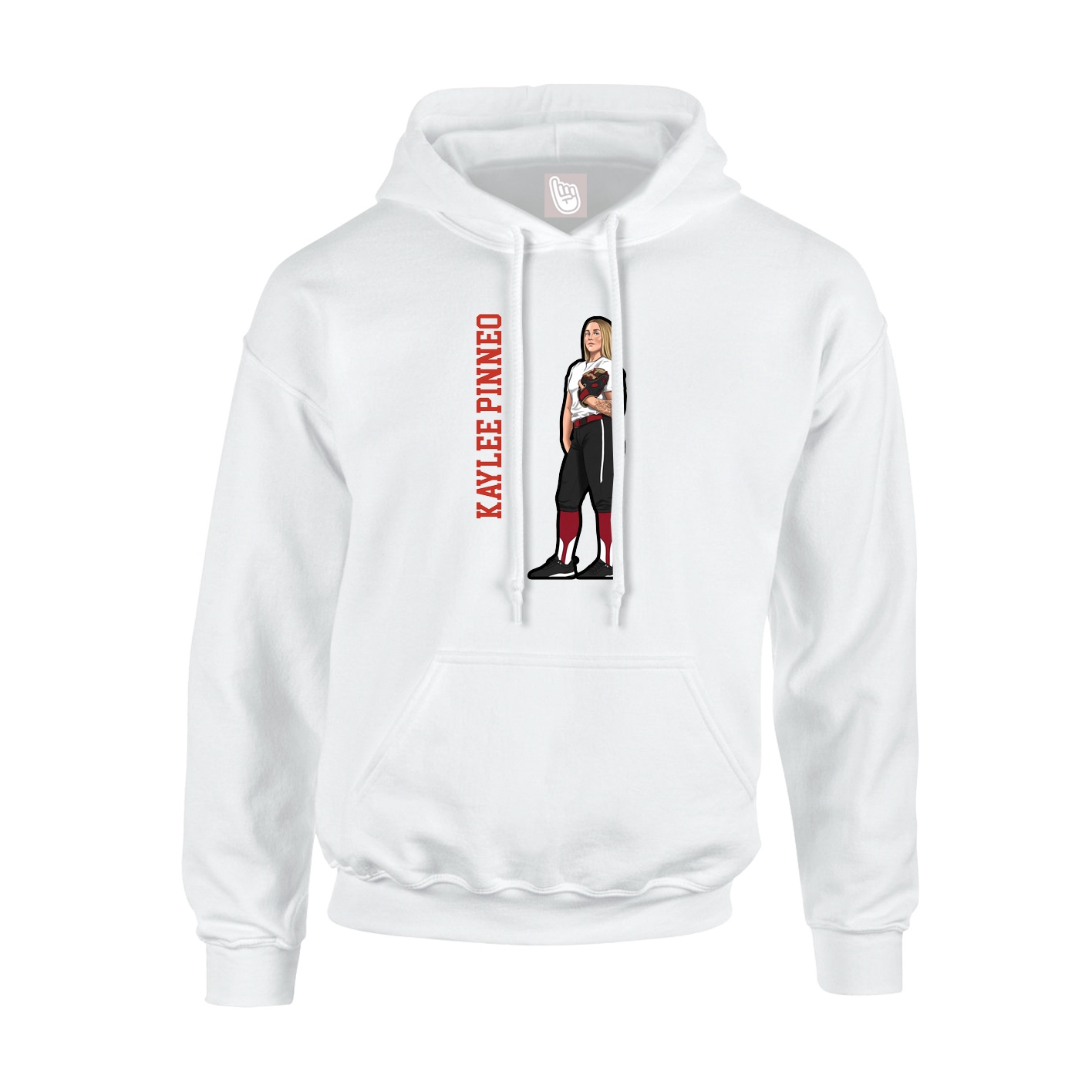 Hoodie — Name Vertical in White