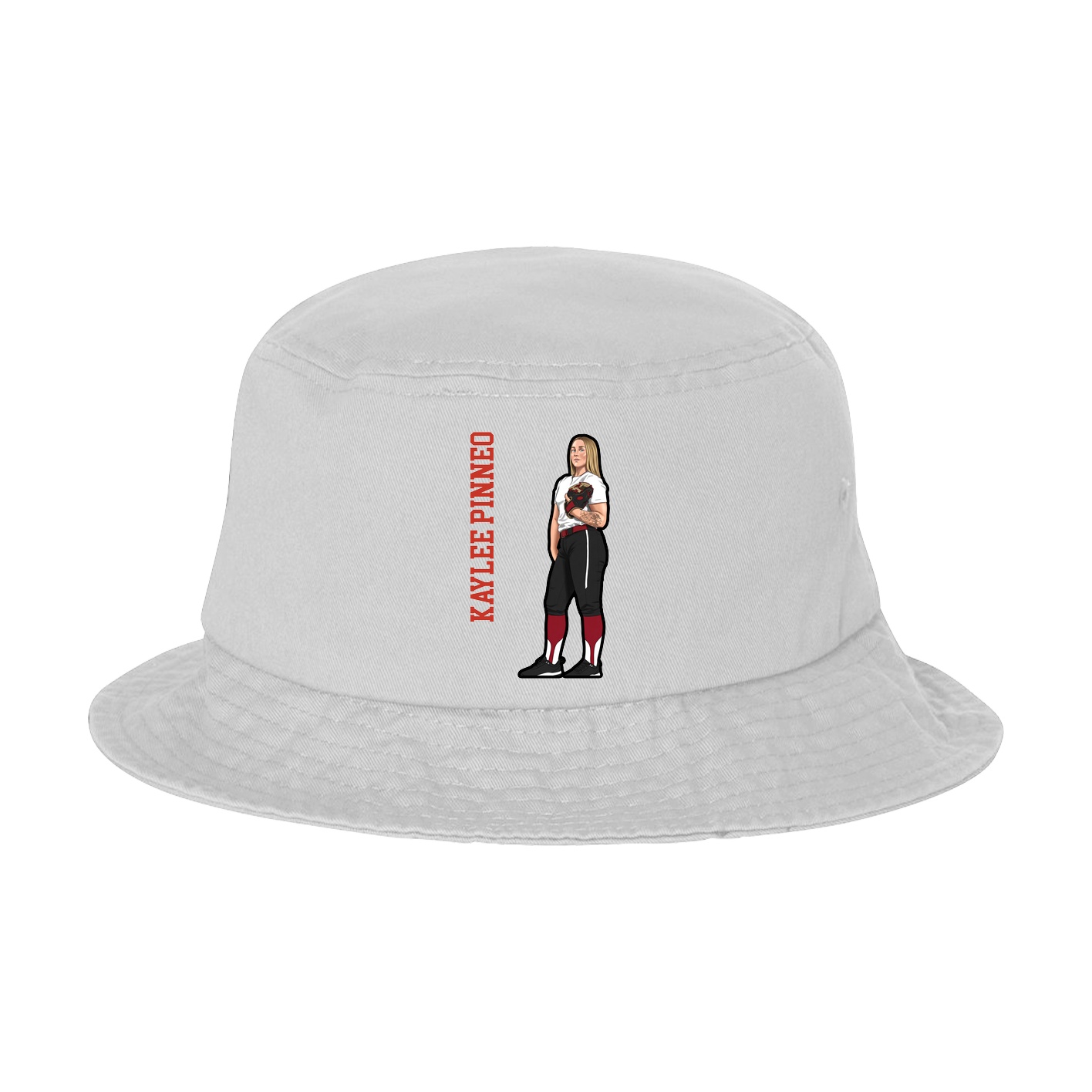 Bucket Cap — Name Vertical in White