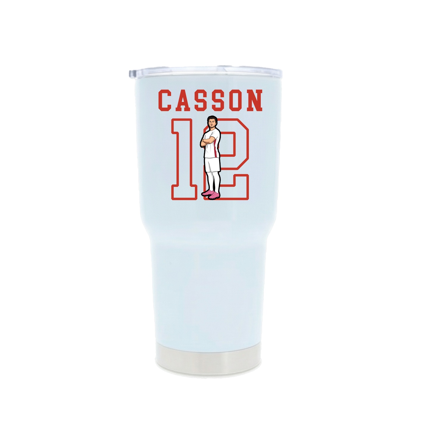 30oz Stainless Steel Tumbler — Shirsey in White