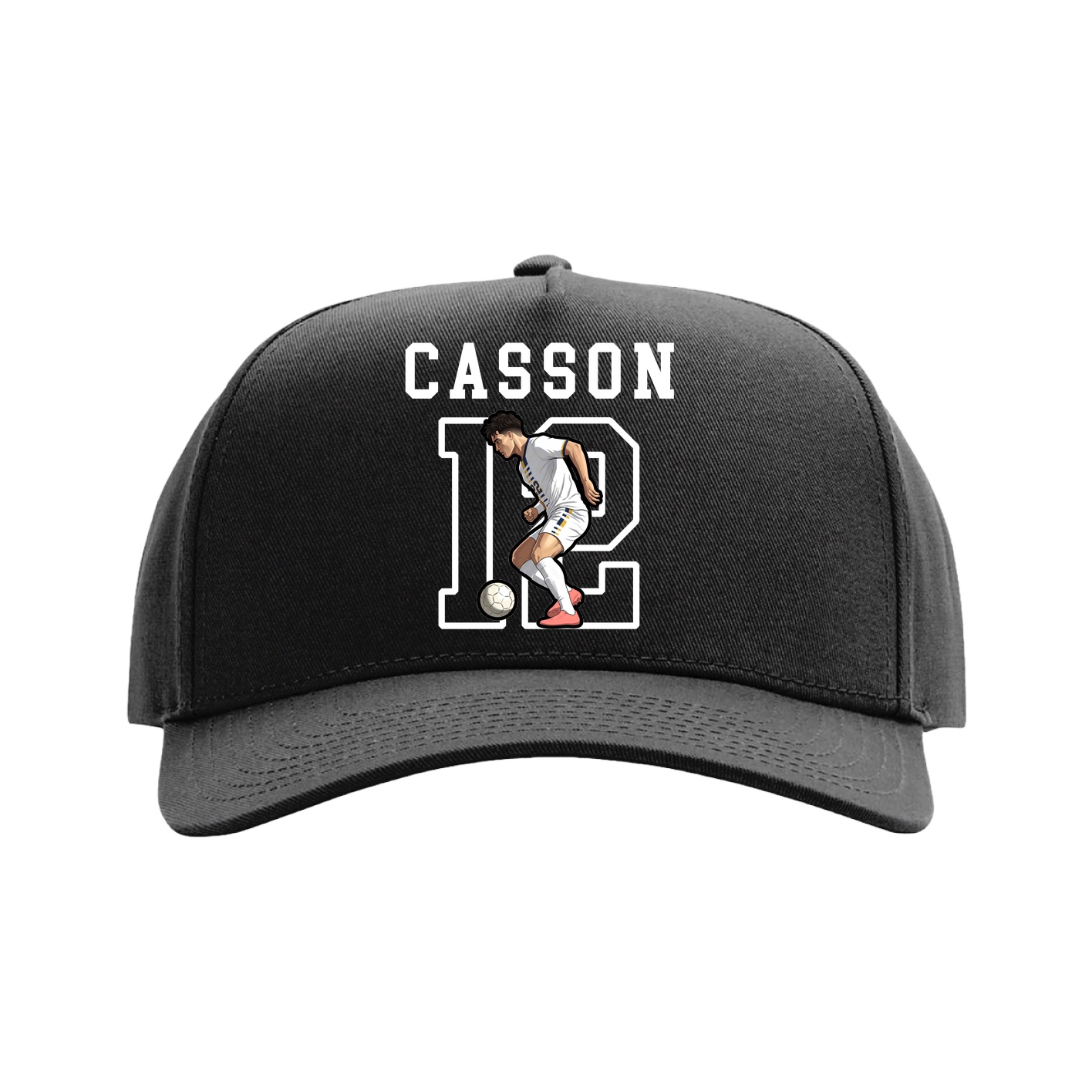 Full Fabric Five-Panel Champ Cap — Shirsey in Black