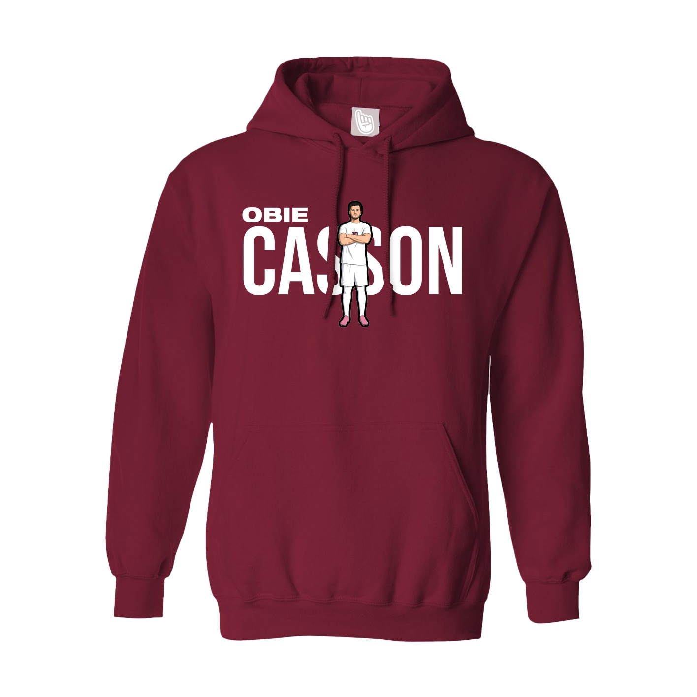 Hoodie — Player Name in Cardinal