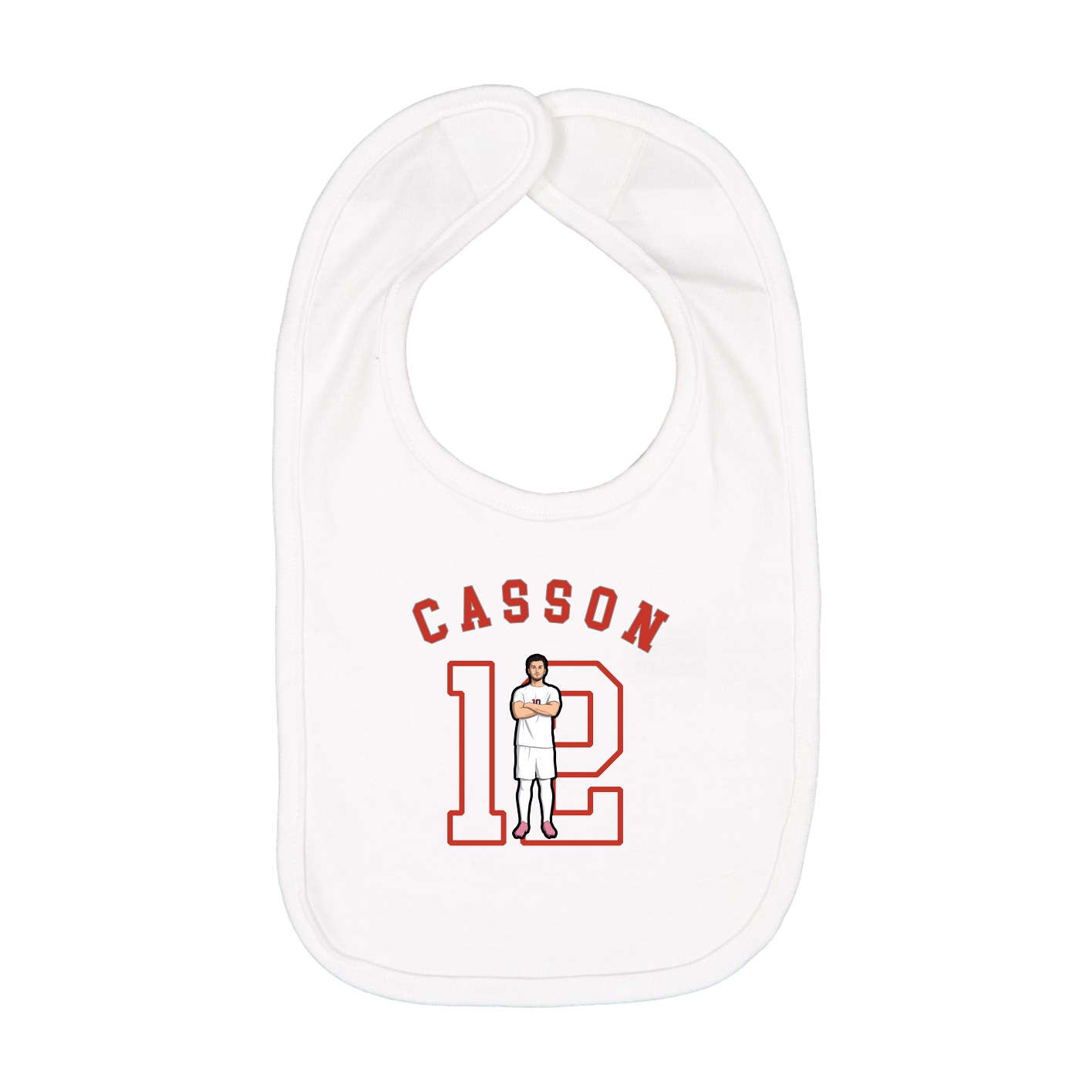 Infant Bib — Shirsey Arch in White
