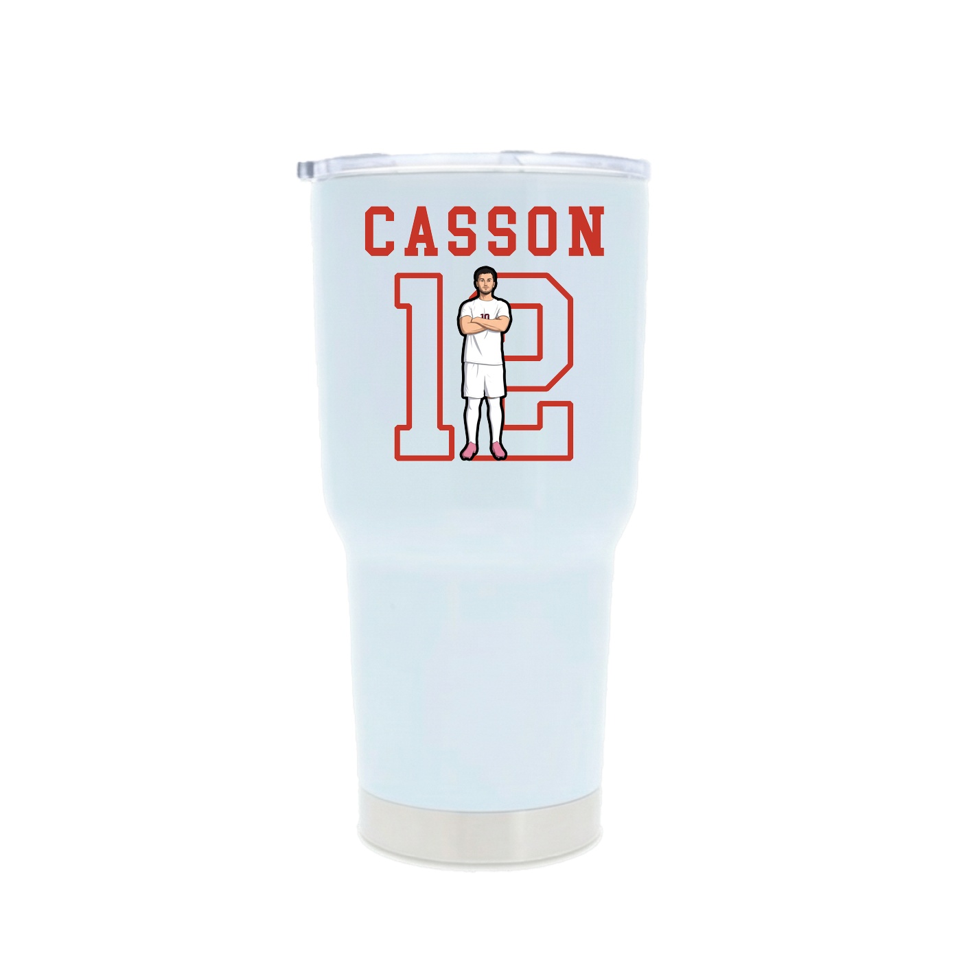 30oz Stainless Steel Tumbler — Shirsey in White