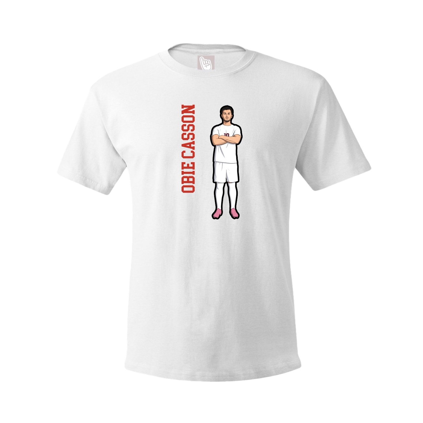 Tee — Name Vertical in White