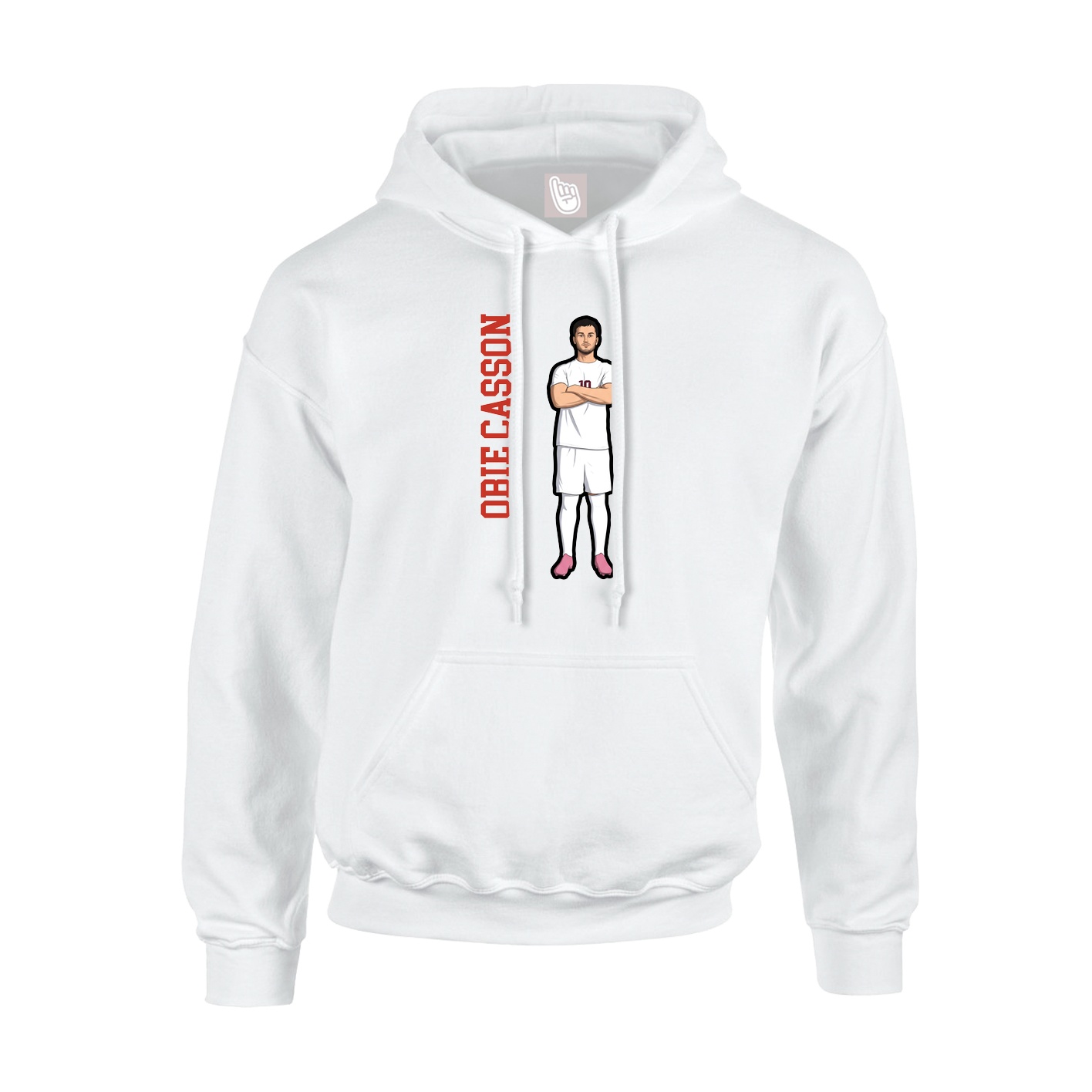 Hoodie — Name Vertical in White