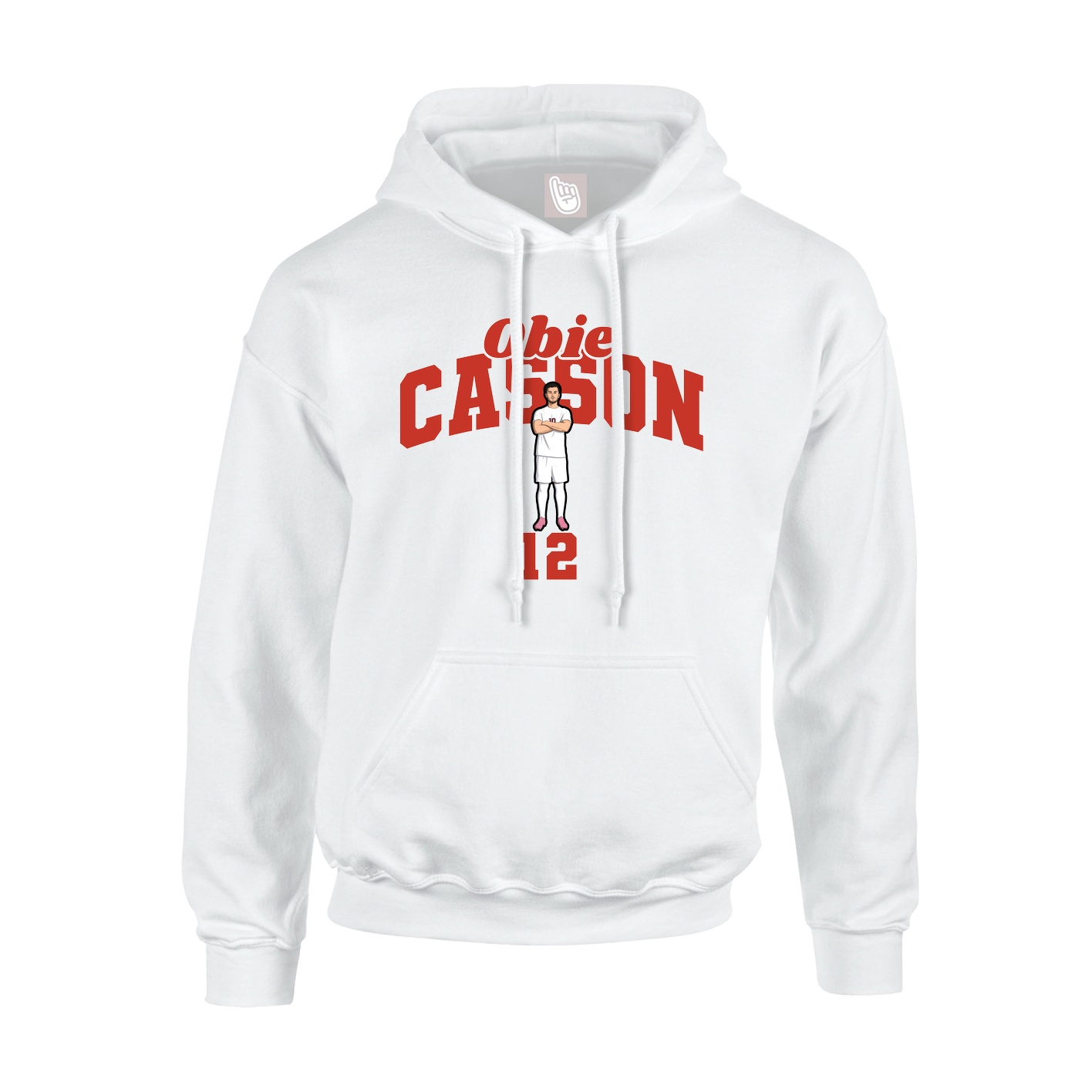 Youth Hoodie — Signature Arch in White