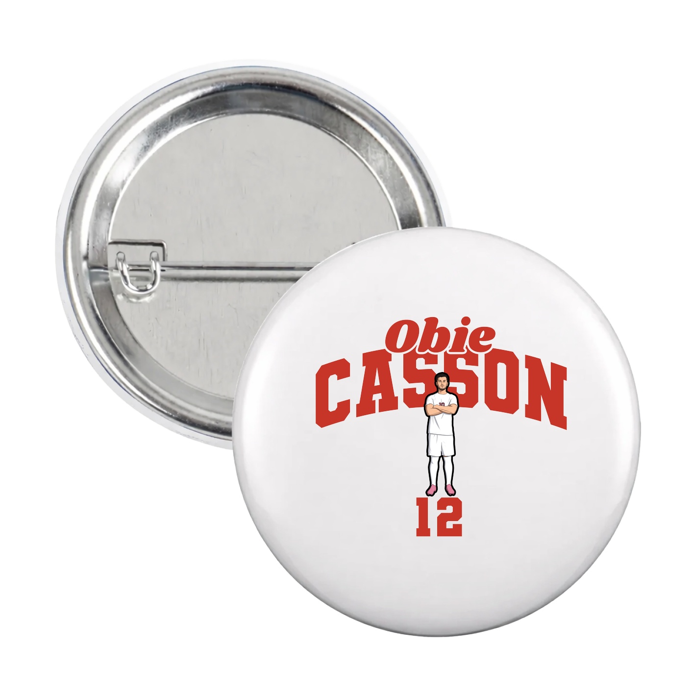 Game Day Button — Signature Arch in White