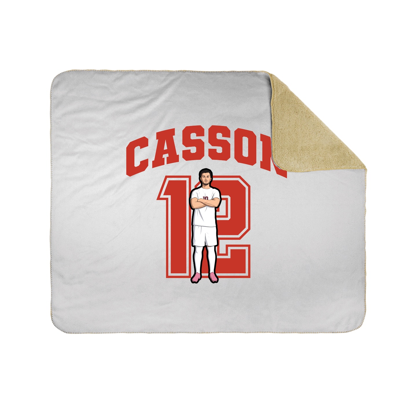 Throw Blanket — Number in White