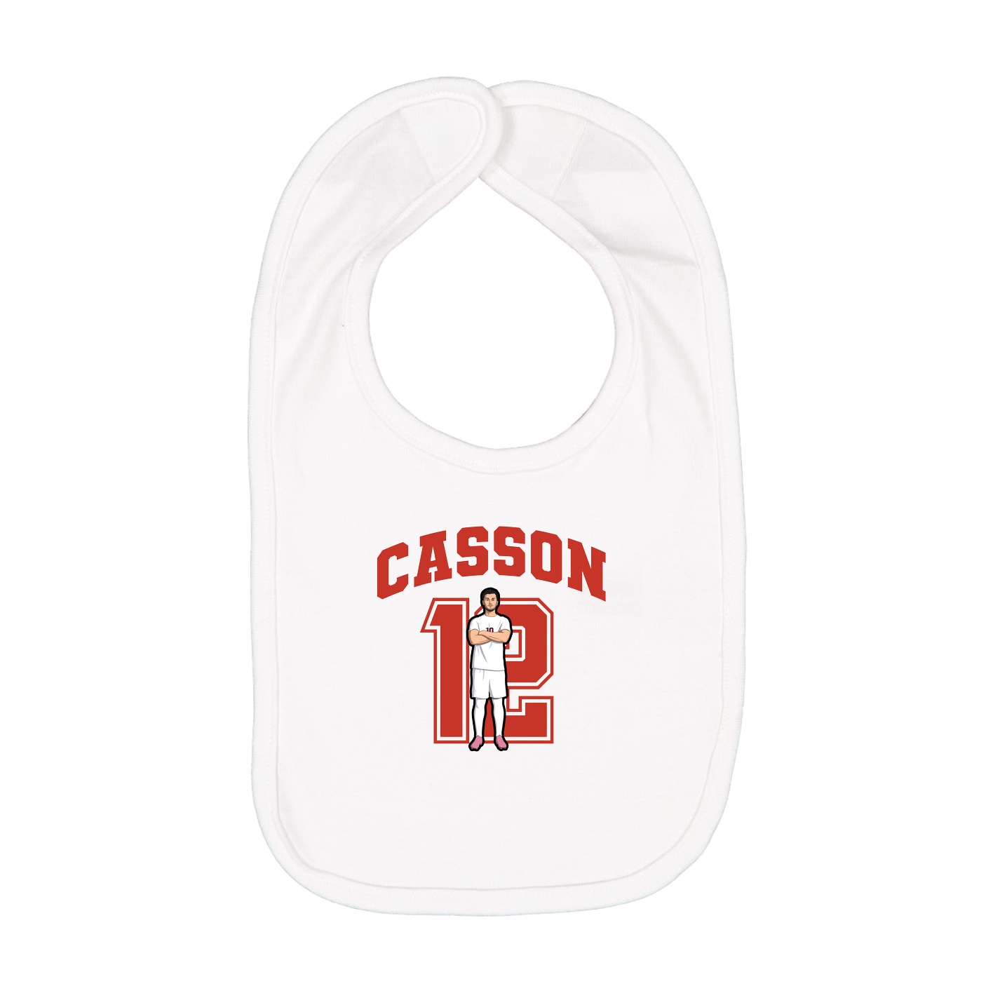 Infant Bib — Number in White