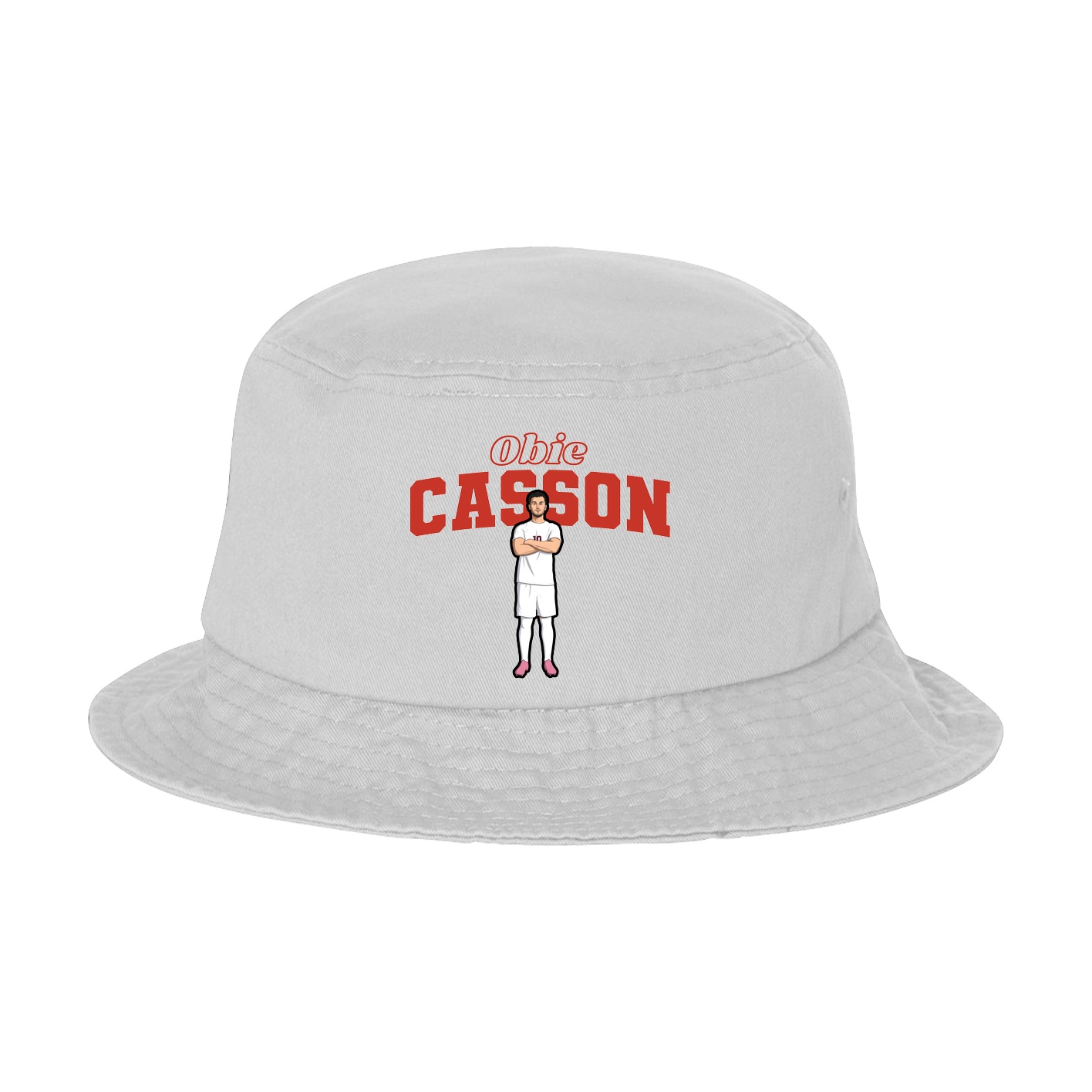 Bucket Cap — Name Arch in White