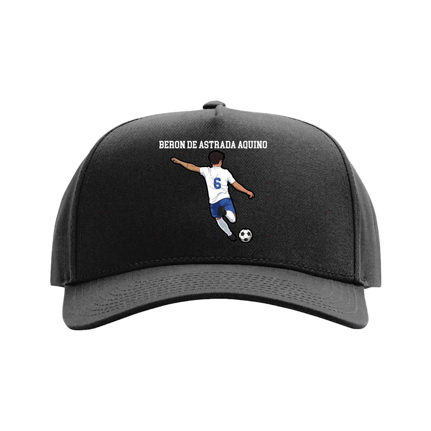 Full Fabric Five-Panel Champ Cap — Shirsey in Black