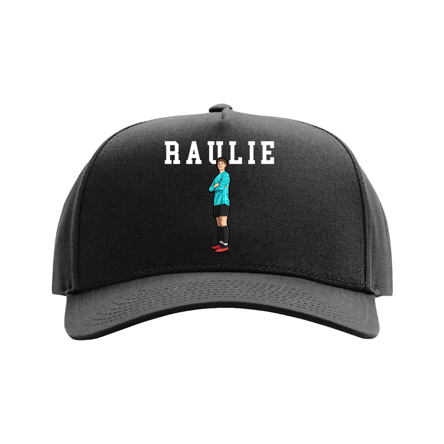 Full Fabric Five-Panel Champ Cap — Shirsey in Black