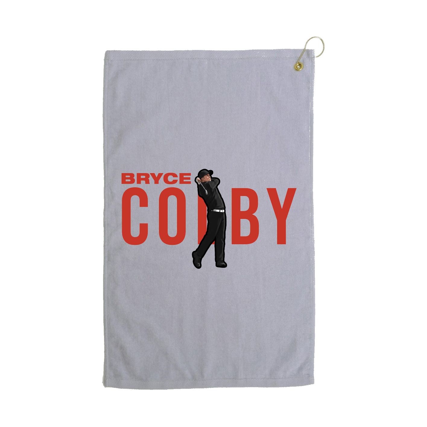 Golf Towel — Player Name in Grey