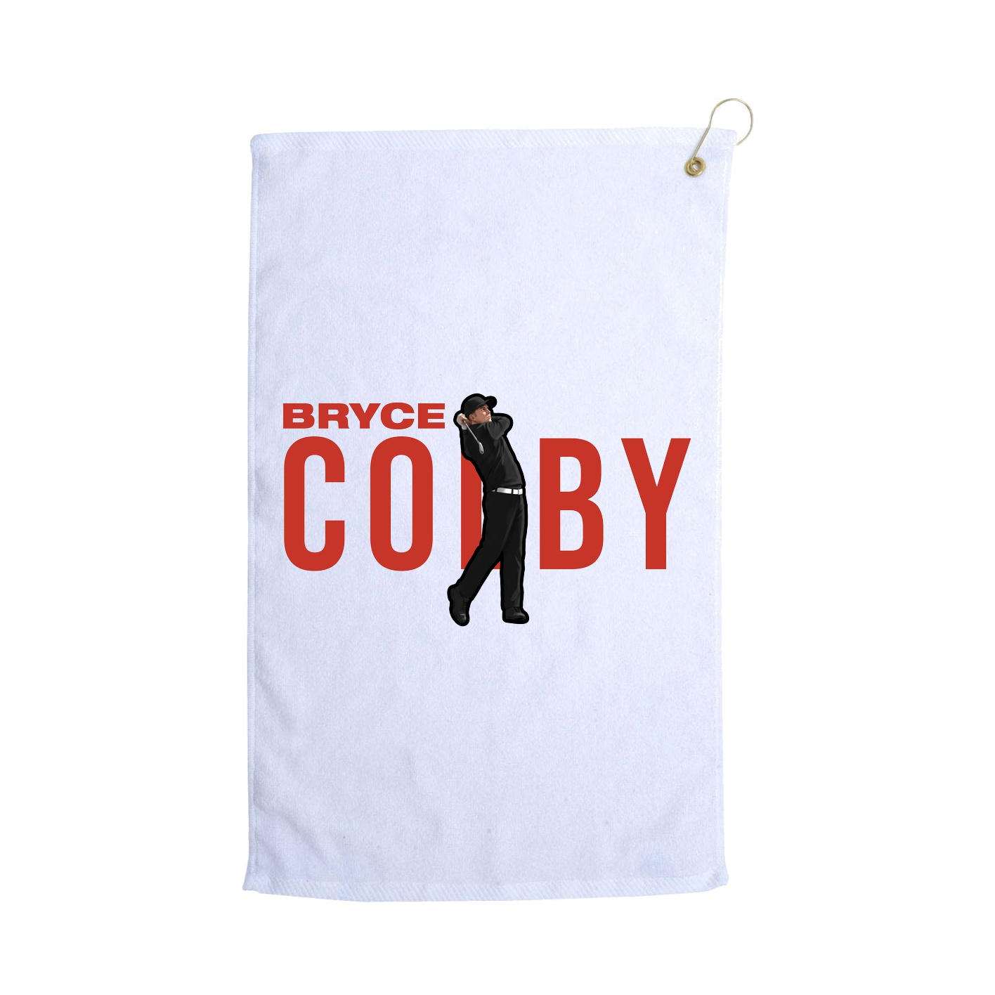 Golf Towel — Player Name in White