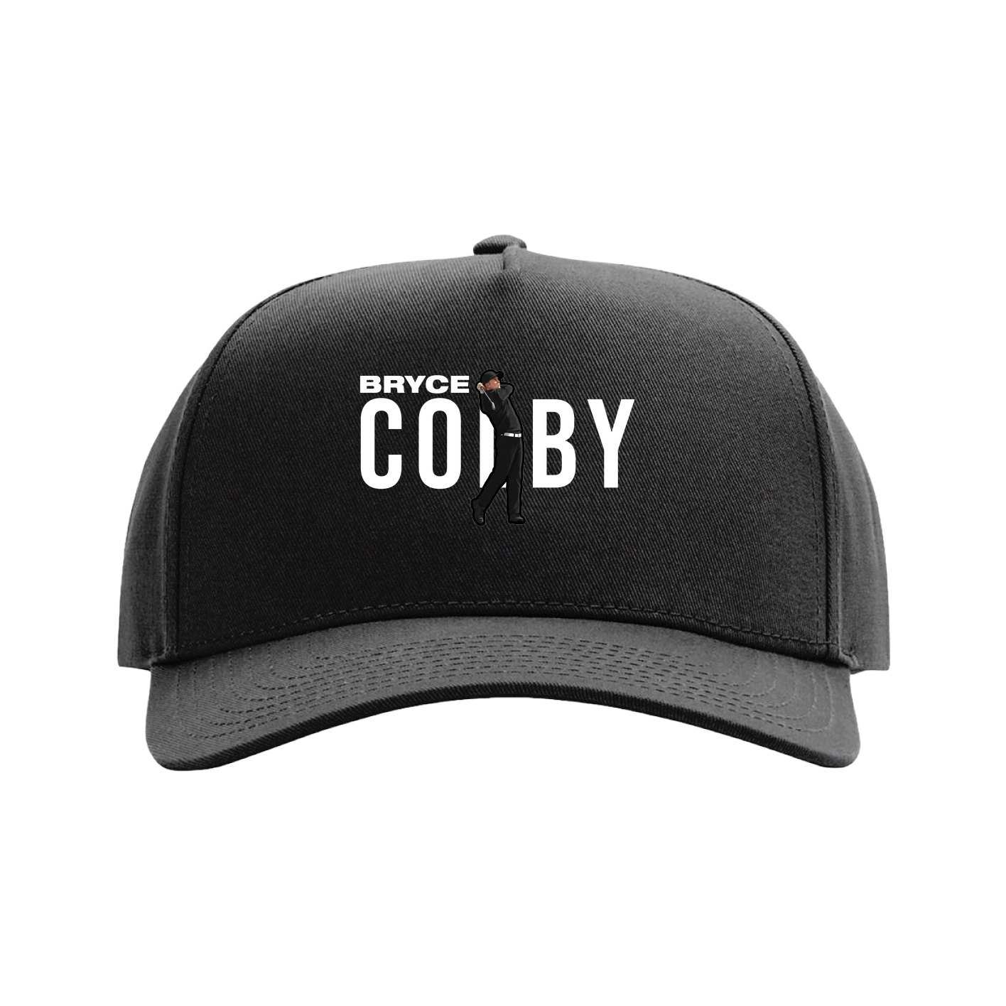 Full Fabric Five-Panel Champ Cap — Player Name in Black