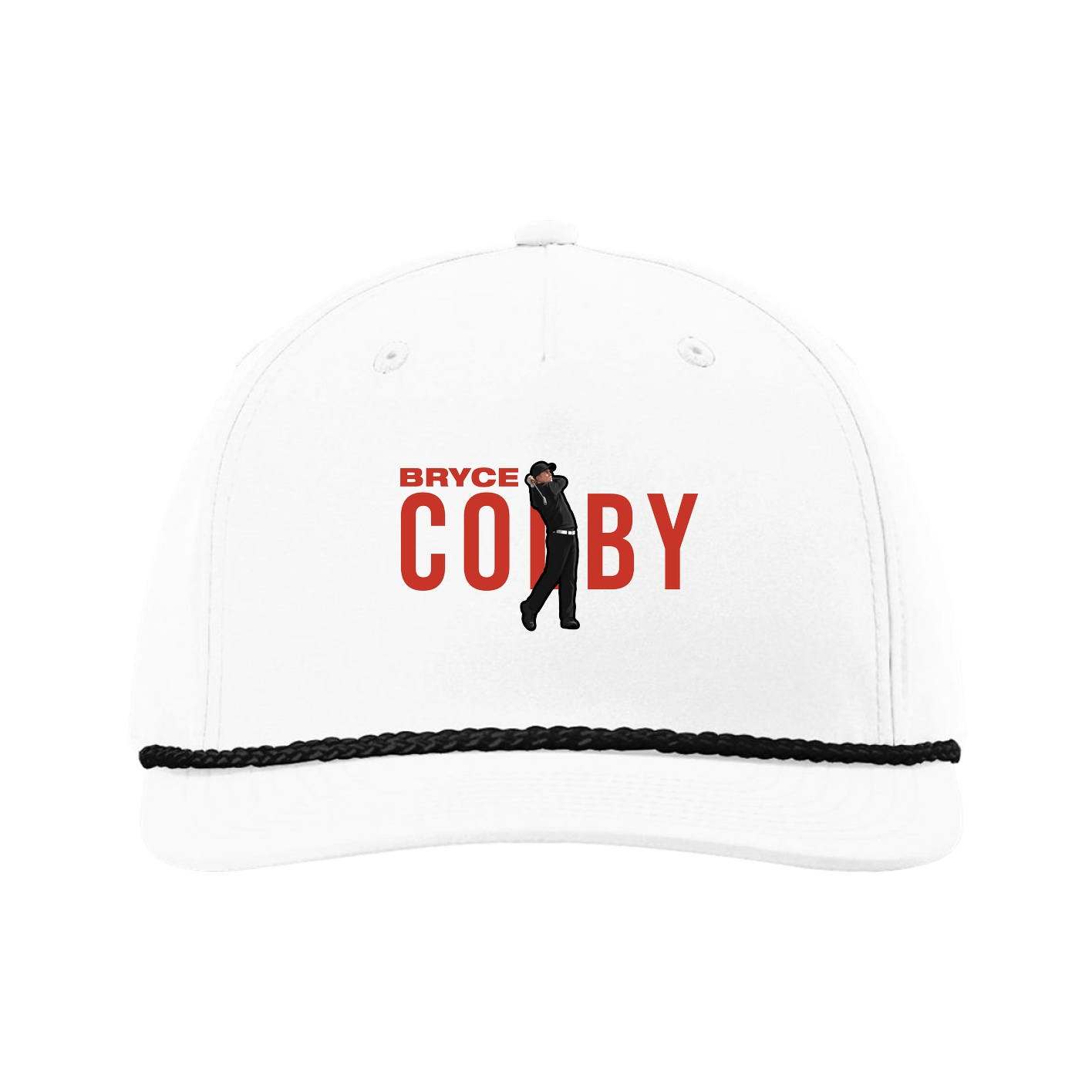 Five-Panel Classic Rope Cap — Player Name in White
