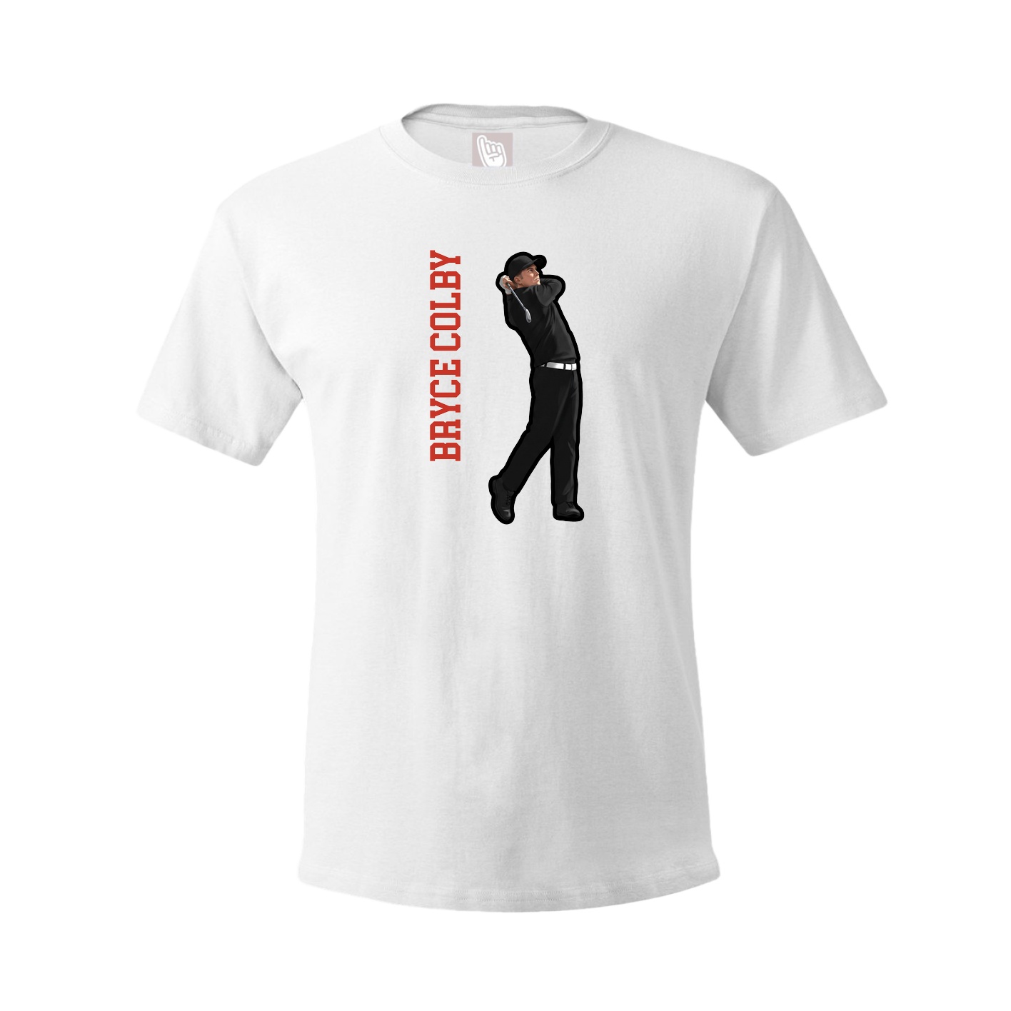 Youth Tee — Name Vertical in White