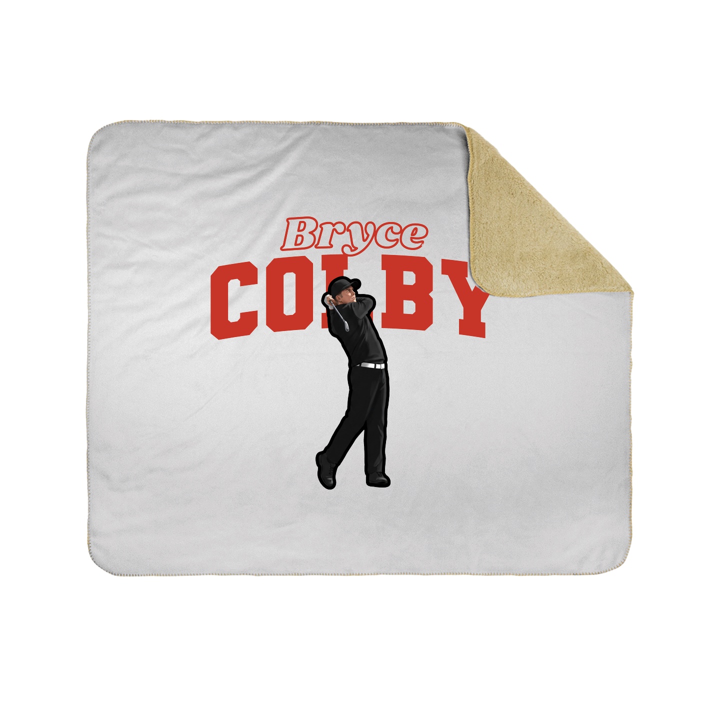 Throw Blanket — Name Arch in White