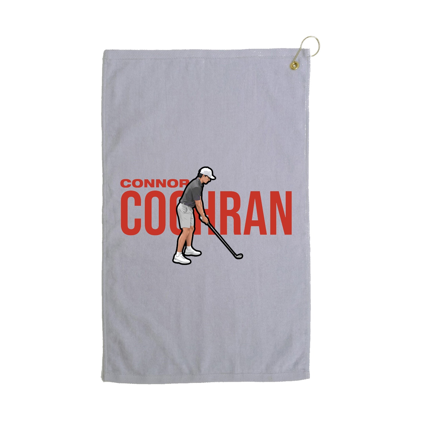 Golf Towel — Player Name in Grey